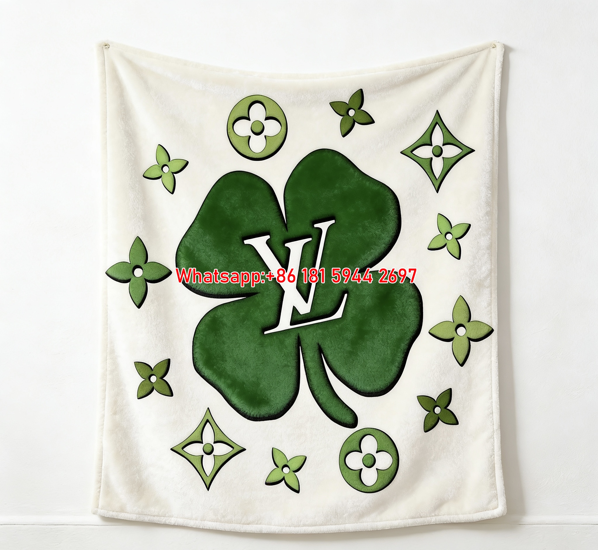 LV Clover Blanket Lucky Monogram Throw 160
